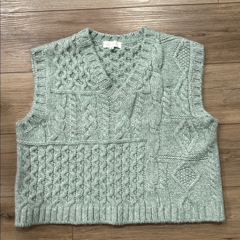 The Frankie Shop Tima Knit Vest- Celadon medium